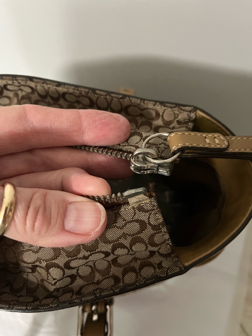 Coach Signature Jacquard Mini C Gallery Tote Bag Y2K - Picture 8 of 13